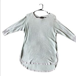 Dana Bachman Grey & Teal Sweater Size L